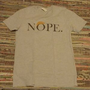 Men's Nope Anti-Trump T-Shirt, Grey, Medium